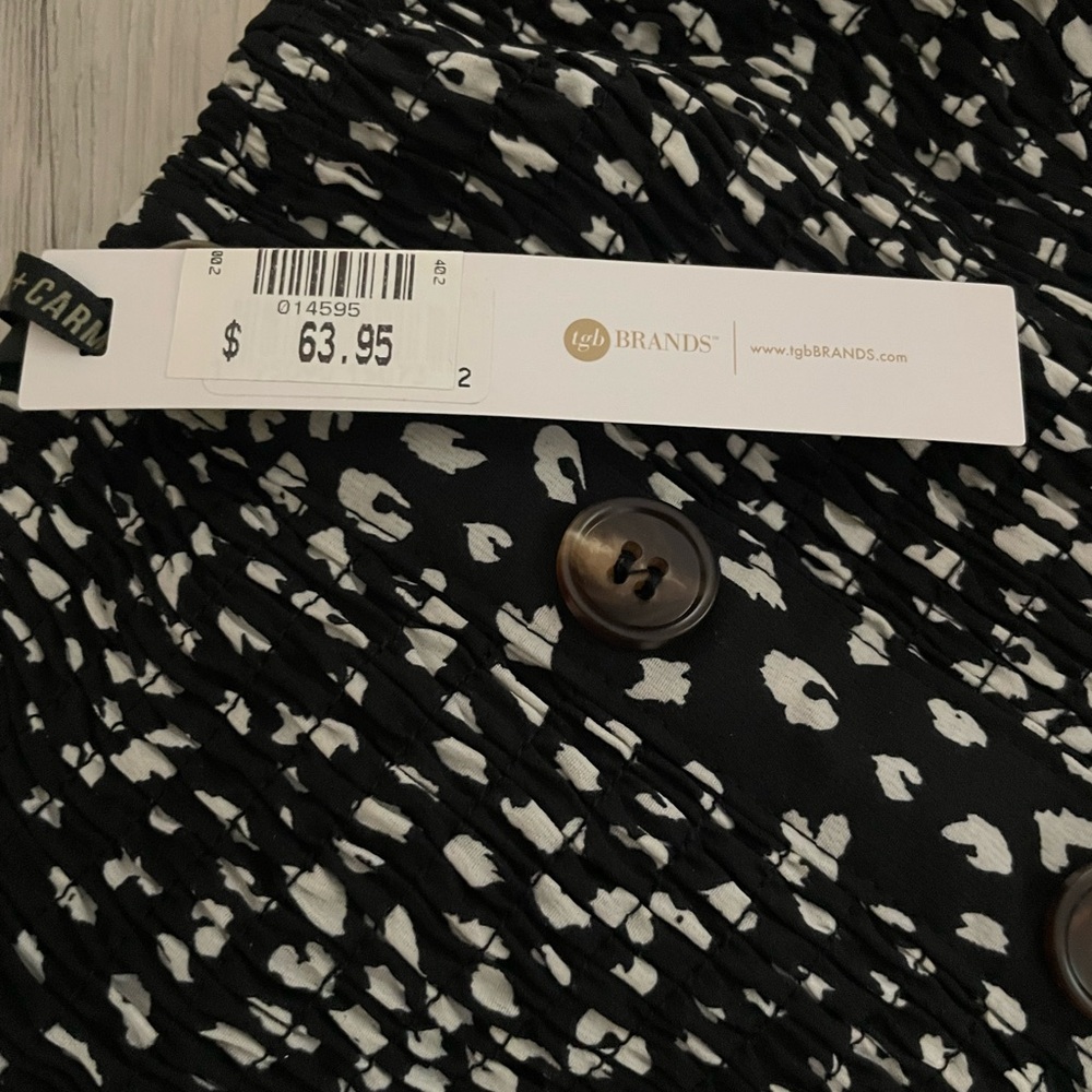 Coco + Carmen Strapless Black and White Jumpsuit - Picture 3 of 3